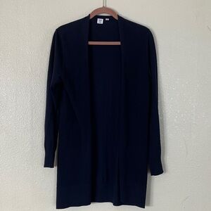 GAP Navy Textured Longline Cardigan, M